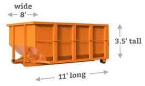 10 yard dumpster dimensions