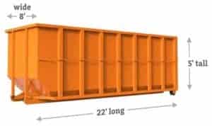 30 yard dumpster dimensions