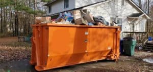 overloaded dumpster
