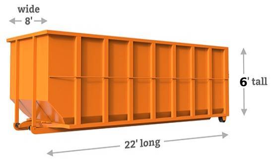 30 yard dumpster rental dimensions