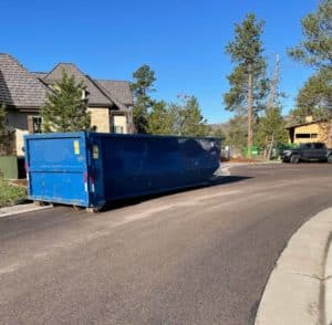 blue 30 yard dumpster rental