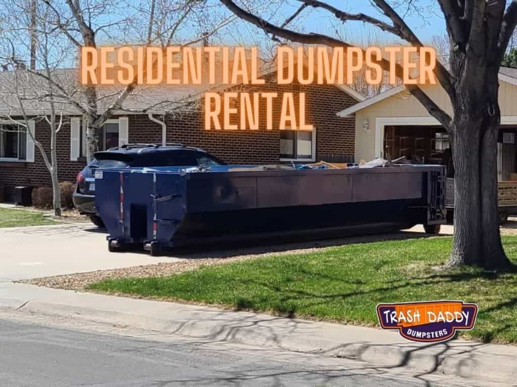 residential dumpster rental driveway