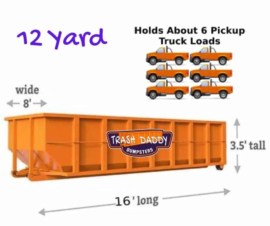 12 yard dumpster size