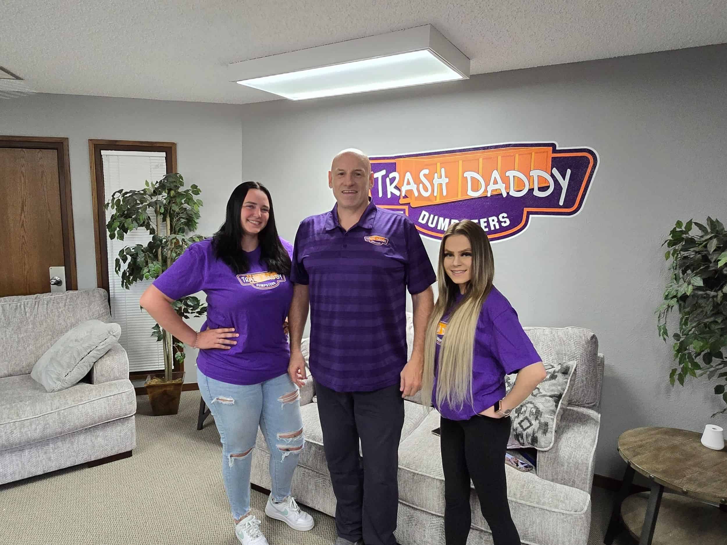 Morgan Paul and Gia at Trash Daddy Office