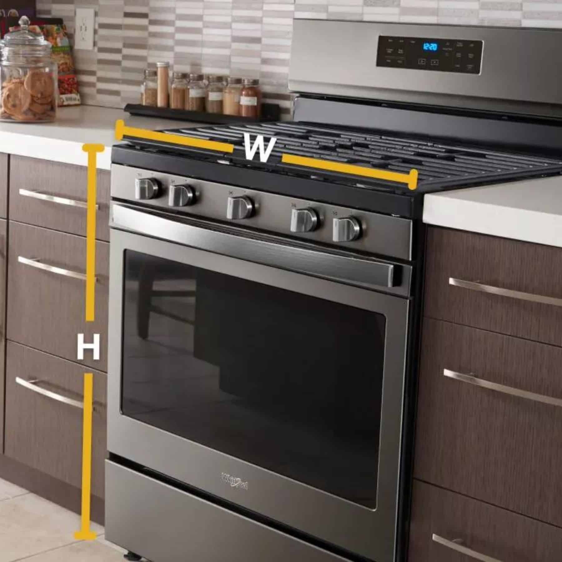 cubic yard calculation - kitchen stove