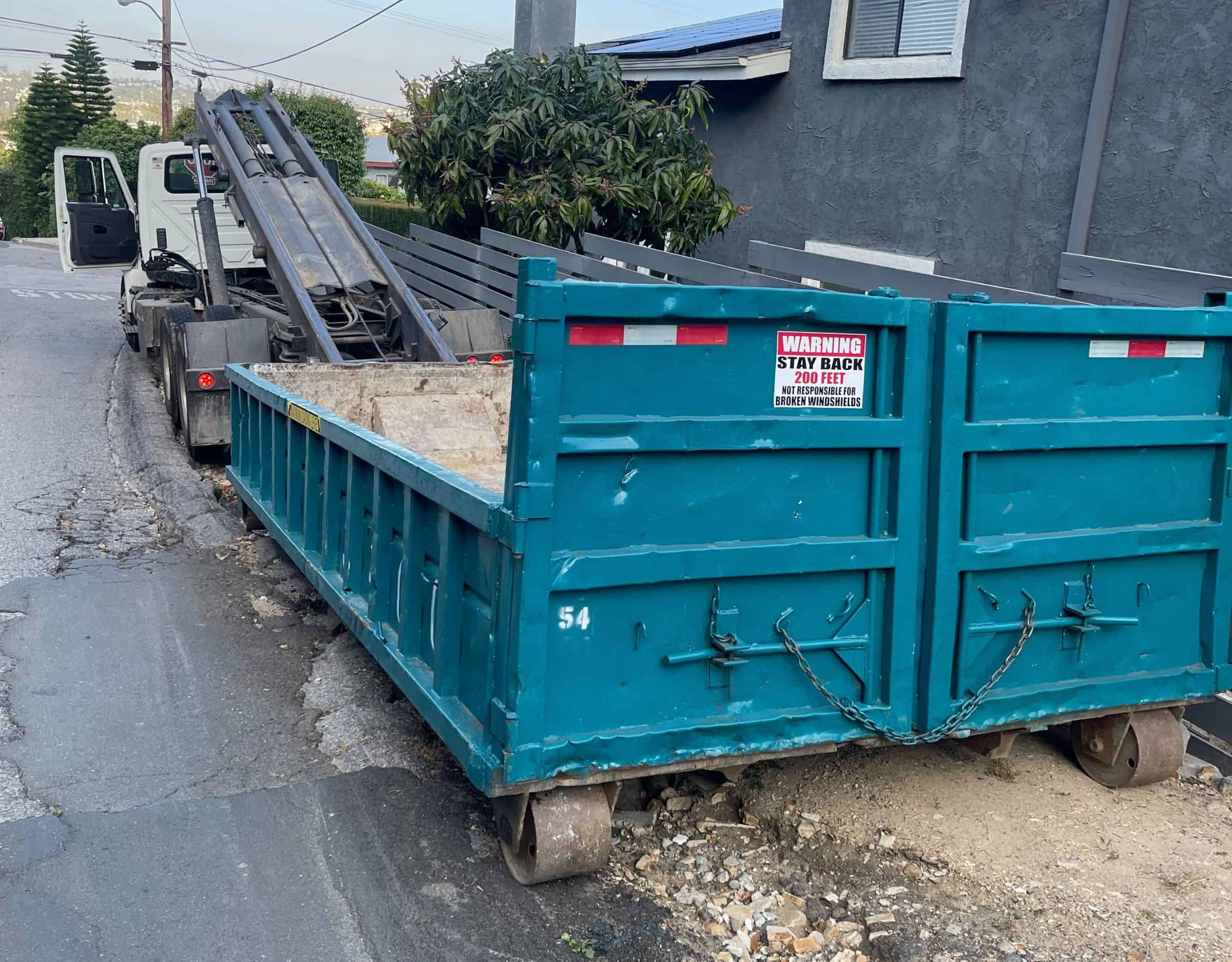 10 yard low boy dumpster