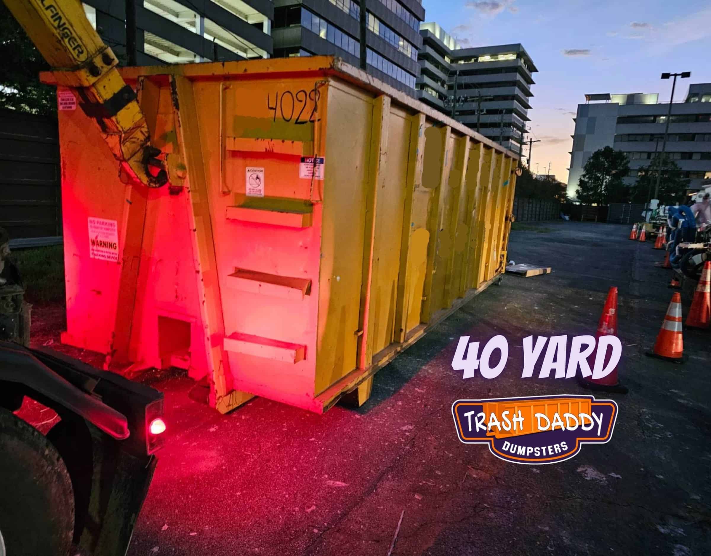 40 yard dumpster delivery