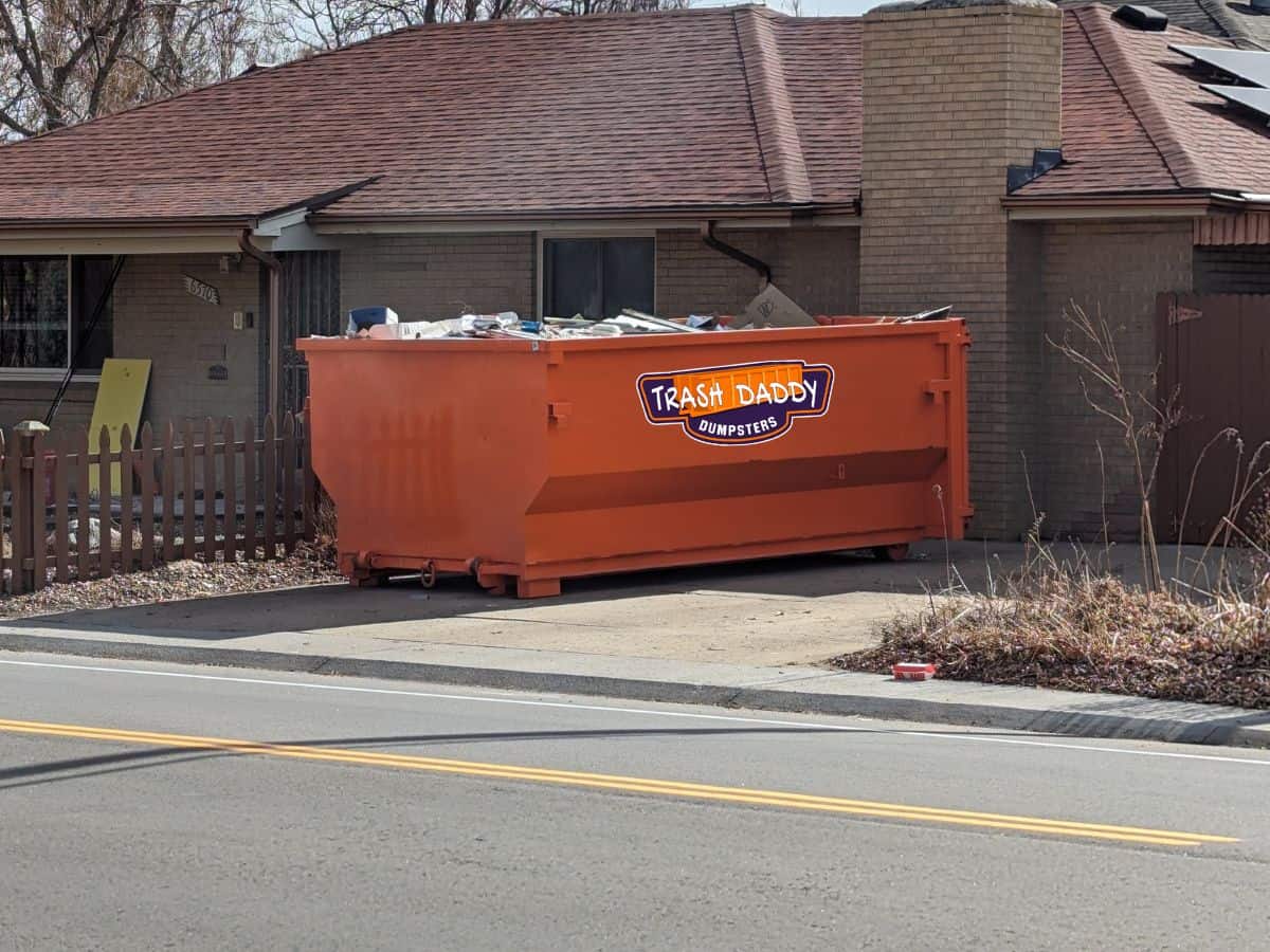 orange 10 yard dumpster rental