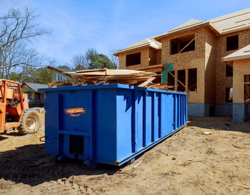 Roll off dumpster rental for a home construction project