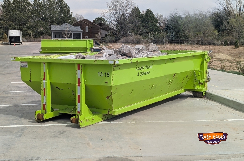 15 yard roll-off with concrete in it